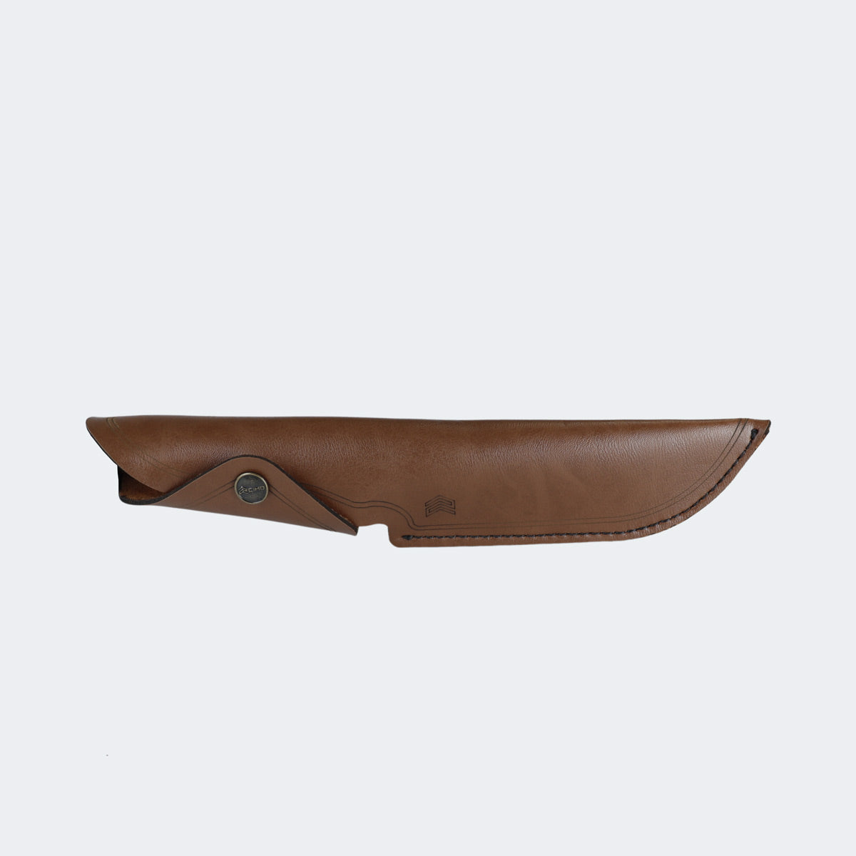 Cimo Ax Cosme 5" Black Carbon Knife with Wooden Handle and Sheath - 4042/5 MAD-PT