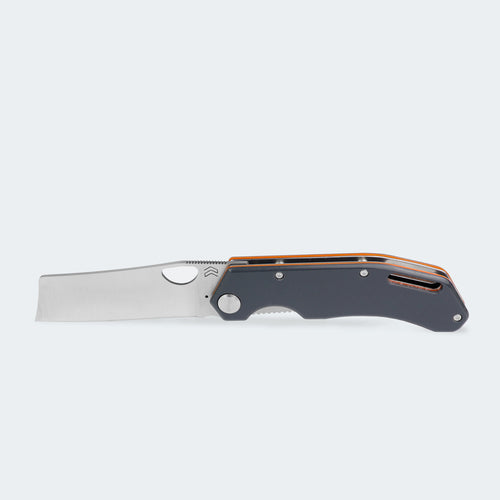 Cimo Cleaver Stainless Steel Pocket Knife with Rigiflex Cyber Handle and Clip - RF85C-CY