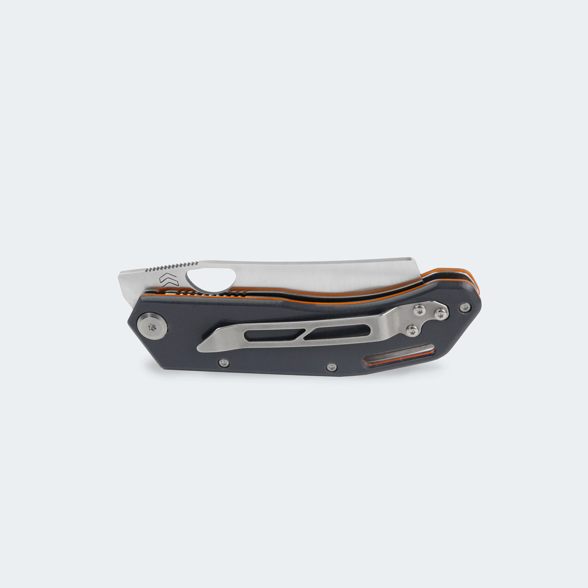 Cimo Cleaver Stainless Steel Pocket Knife with Rigiflex Cyber Handle and Clip - RF85C-CY