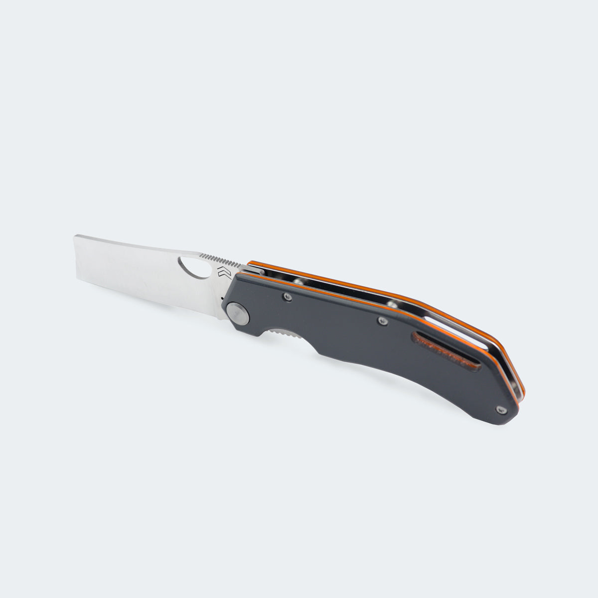 Cimo Cleaver Stainless Steel Pocket Knife with Rigiflex Cyber Handle and Clip - RF85C-CY