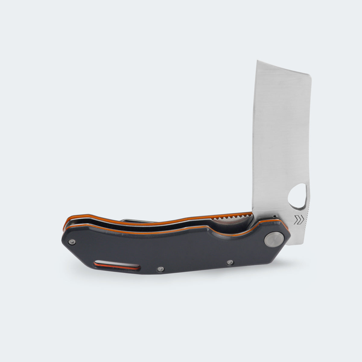 Cimo Cleaver Stainless Steel Pocket Knife with Rigiflex Cyber Handle and Clip - RF85C-CY