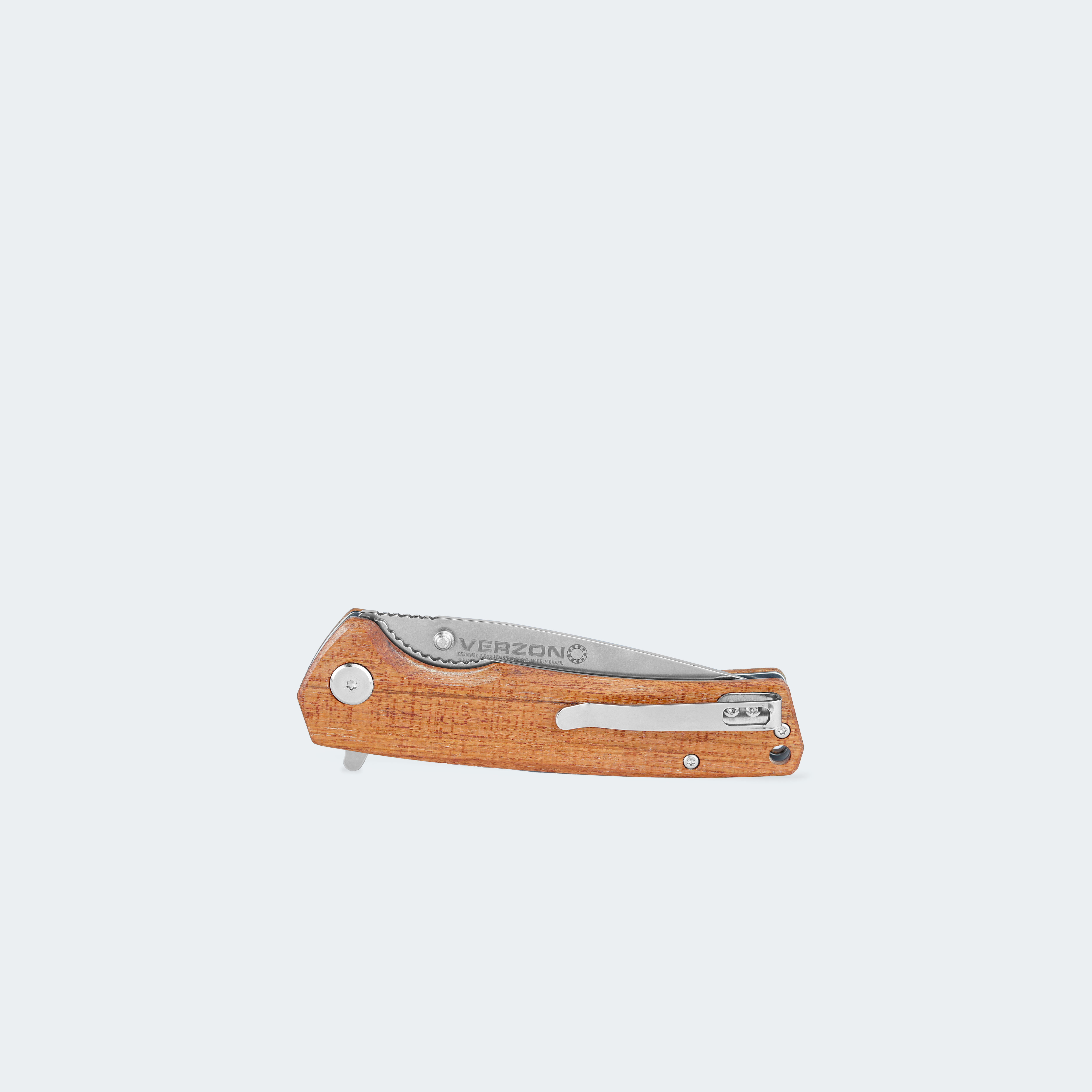 Cimo Verzon Tanto Stainless Steel Wood Handle Pocket Knife with Bearing - VZ85T-MAD