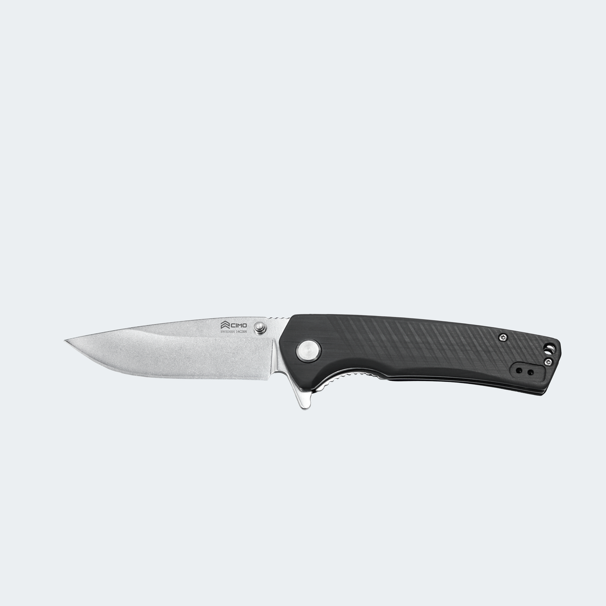 Verzon Drop Swedish Steel Pocket Knife Carbon Fiber Handle with Bearing - VZS85-FC