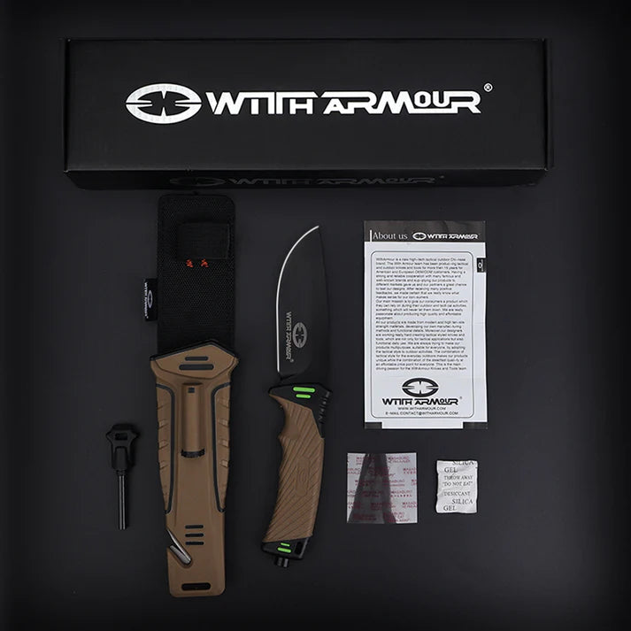 Nightingale Elite Tactical Knife With Armour – 440C Steel, PP+TPR Handle | Combat and Outdoor