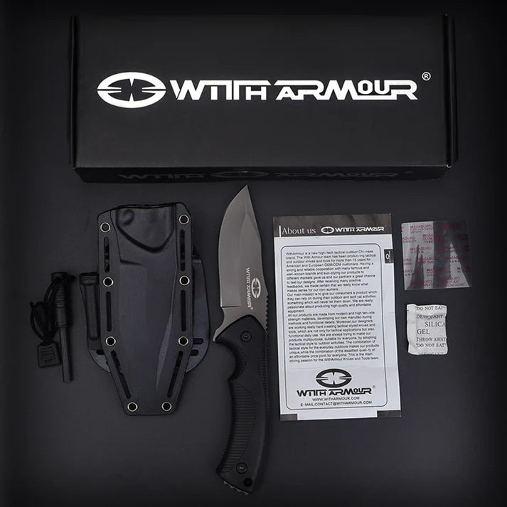 WASP Tactical Knife With Armor – 440C Steel, Nylon Fiber Handle | Combat and Resistance