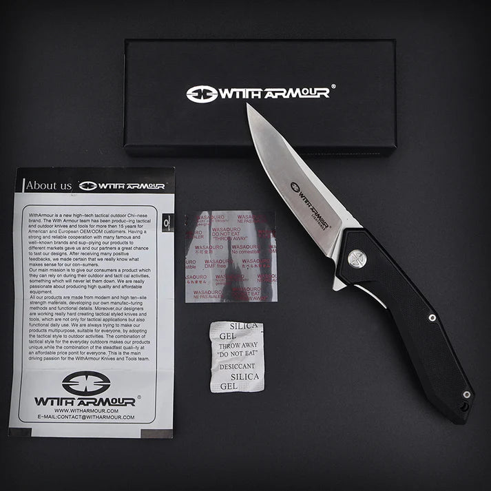 EDC Gent Knife With Armour – D2 Steel, Liner Lock, G10 Handle | Elegant and Functional