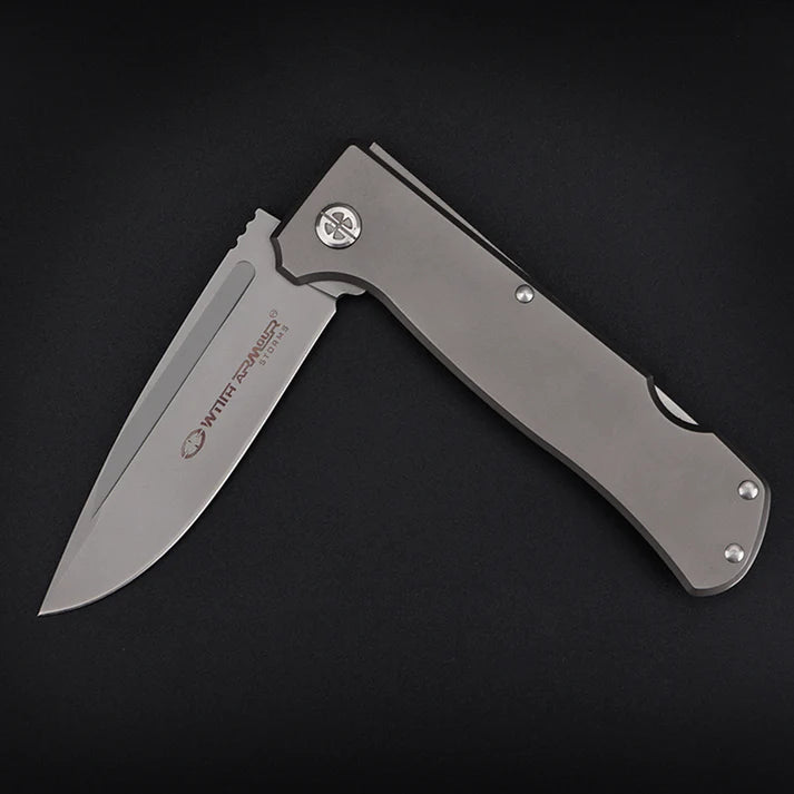 EDC Stone’s Pocket Knife With Armour – D2 Steel, Back Lock, Titanium Handle | Premium and Durable
