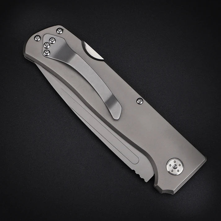 EDC Stone’s Pocket Knife With Armour – D2 Steel, Back Lock, Titanium Handle | Premium and Durable