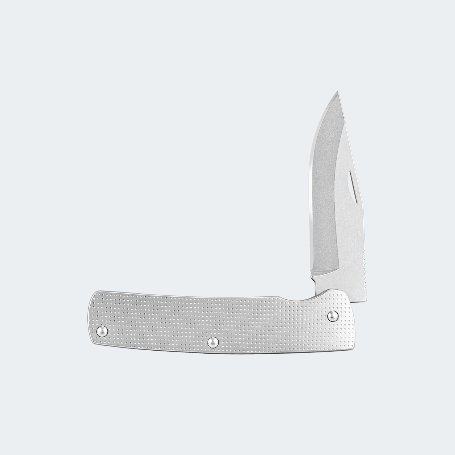 Cimo Stainless Steel Folding Knife with Stainless Steel Handle and Clip - 14/3 CLIP