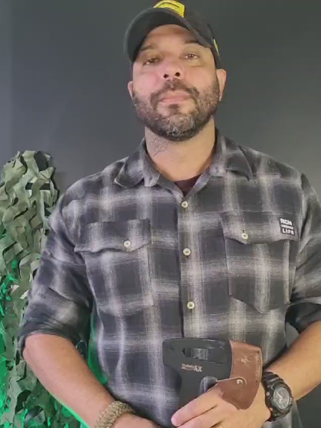 Cimo Ax Carbon Fiber 90mm Black Wood Handle with Sheath - 4001/90 MAD-PT