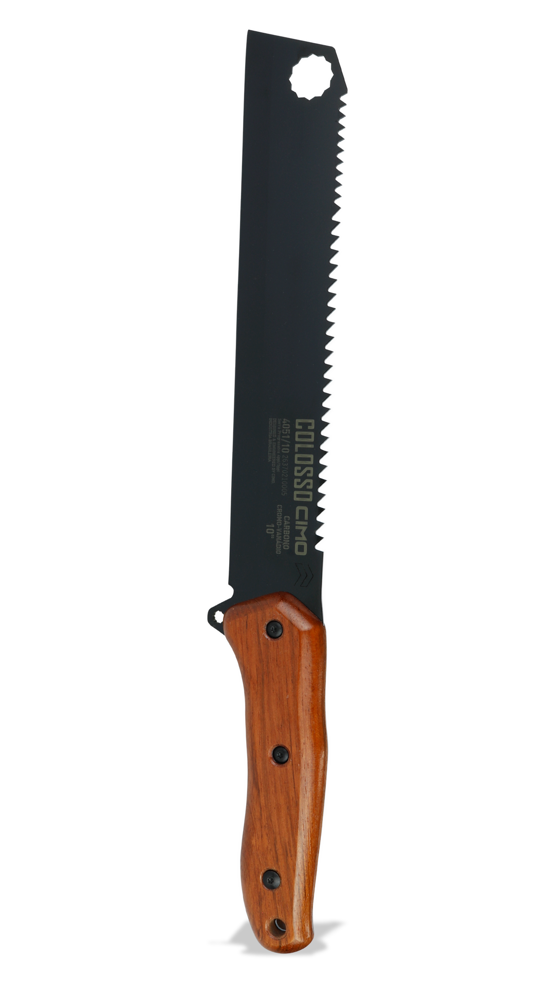 Cimo Colosso Machete with Saw, 10" Black, Wooden Handle - 4051/10 MAD-PT