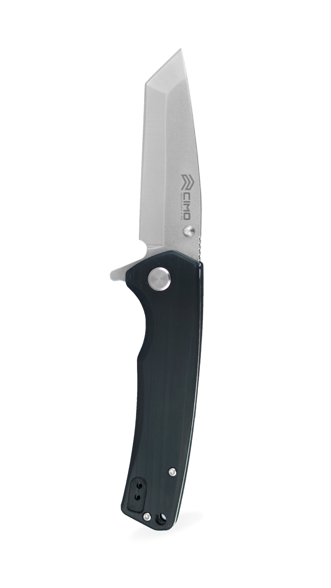 Cimo Verzon Tanto Stainless Steel Knife Carbon Fiber Handle with Bearing - VZ85T-FC