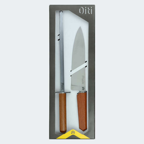 Oiti Brasa BBQ Kit - Chef Knife 8 3001/8 and Sharpening Steel 10 - 3001/8 C2