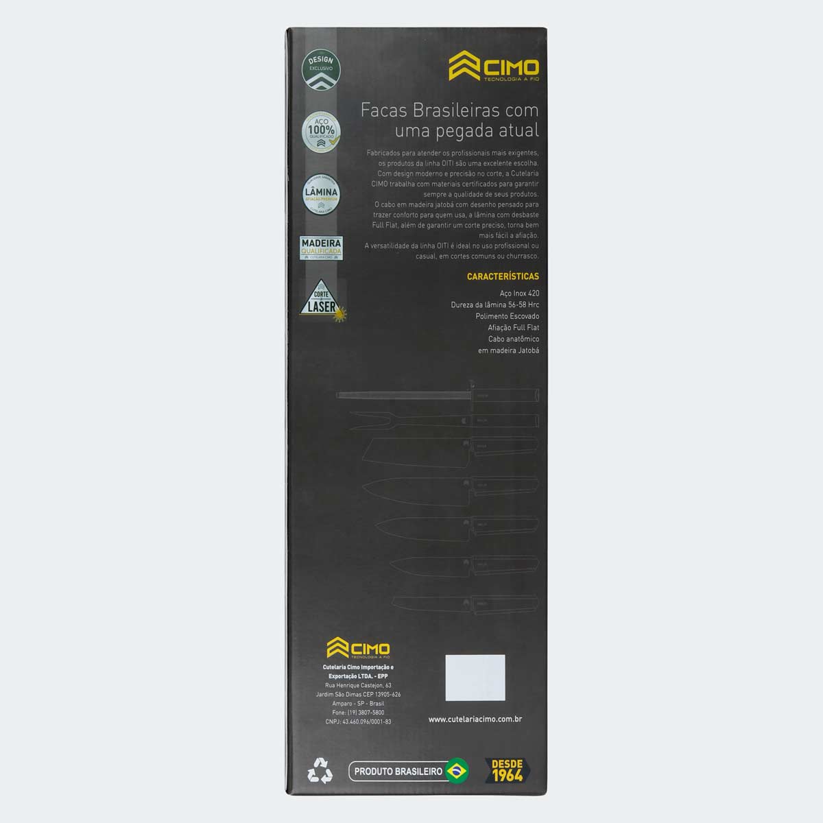 Oiti Brasa BBQ Kit - Chef Knife 8 3001/8 and Fork 9 - 3001/8 C1