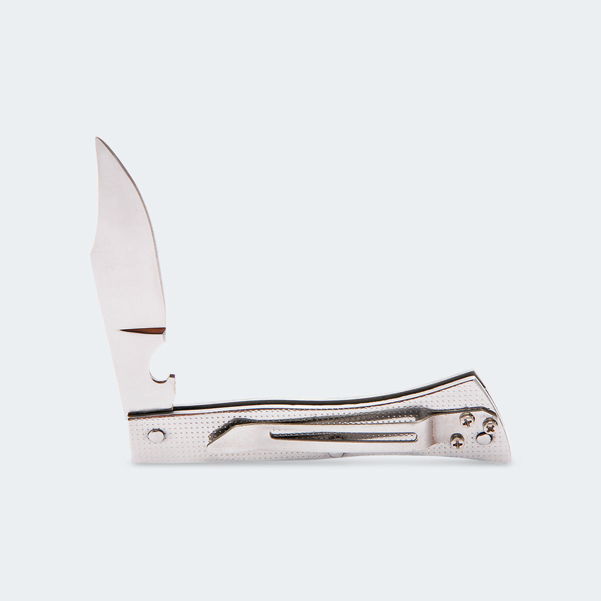 Cimo Stainless Steel Folding Knife with Stainless Steel Handle and Clip - 14/3 CLIP