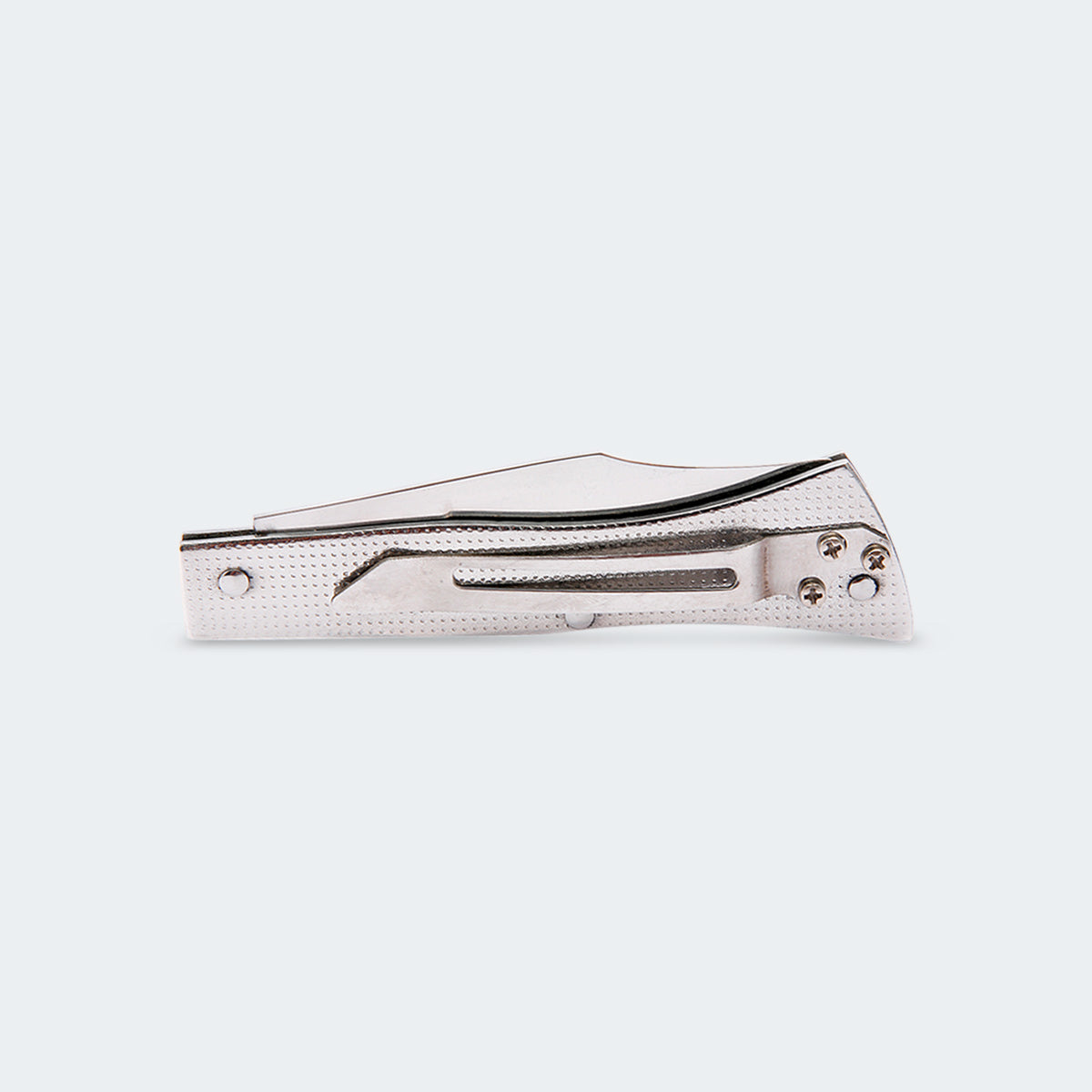 Cimo Stainless Steel Folding Knife with Stainless Steel Handle and Clip - 14/3 CLIP