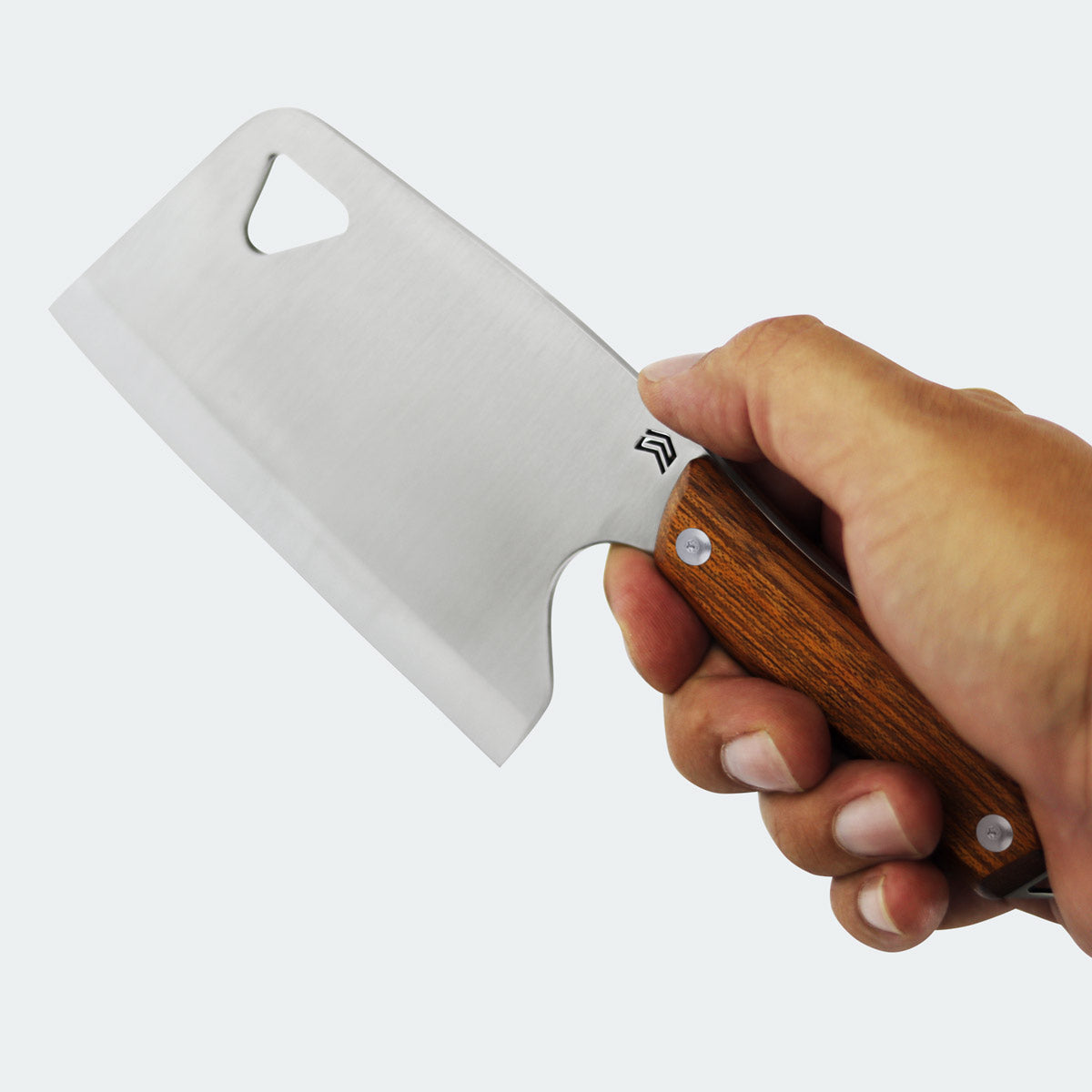 Costello Stainless Steel Cleaver with Wooden Handle and Sheath - 3210/50 C/B