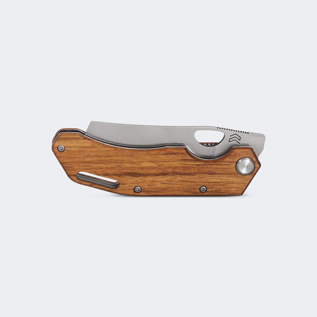 Cimo Brown Horse Cleaver Stainless Steel Wood Handle Knife with Clip - BH85C