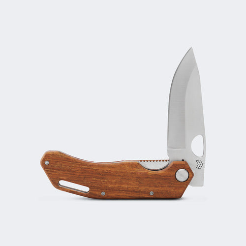 Cimo Brown Horse Stainless Steel Pocket Knife with Wood Handle and Clip - BH85