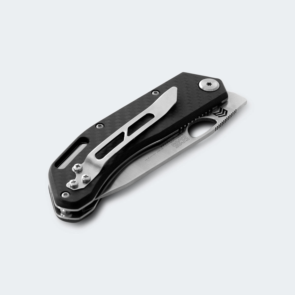 Cimo Eclipse Stainless Steel Carbon Fiber Handle Pocket Knife with Clip – EC85