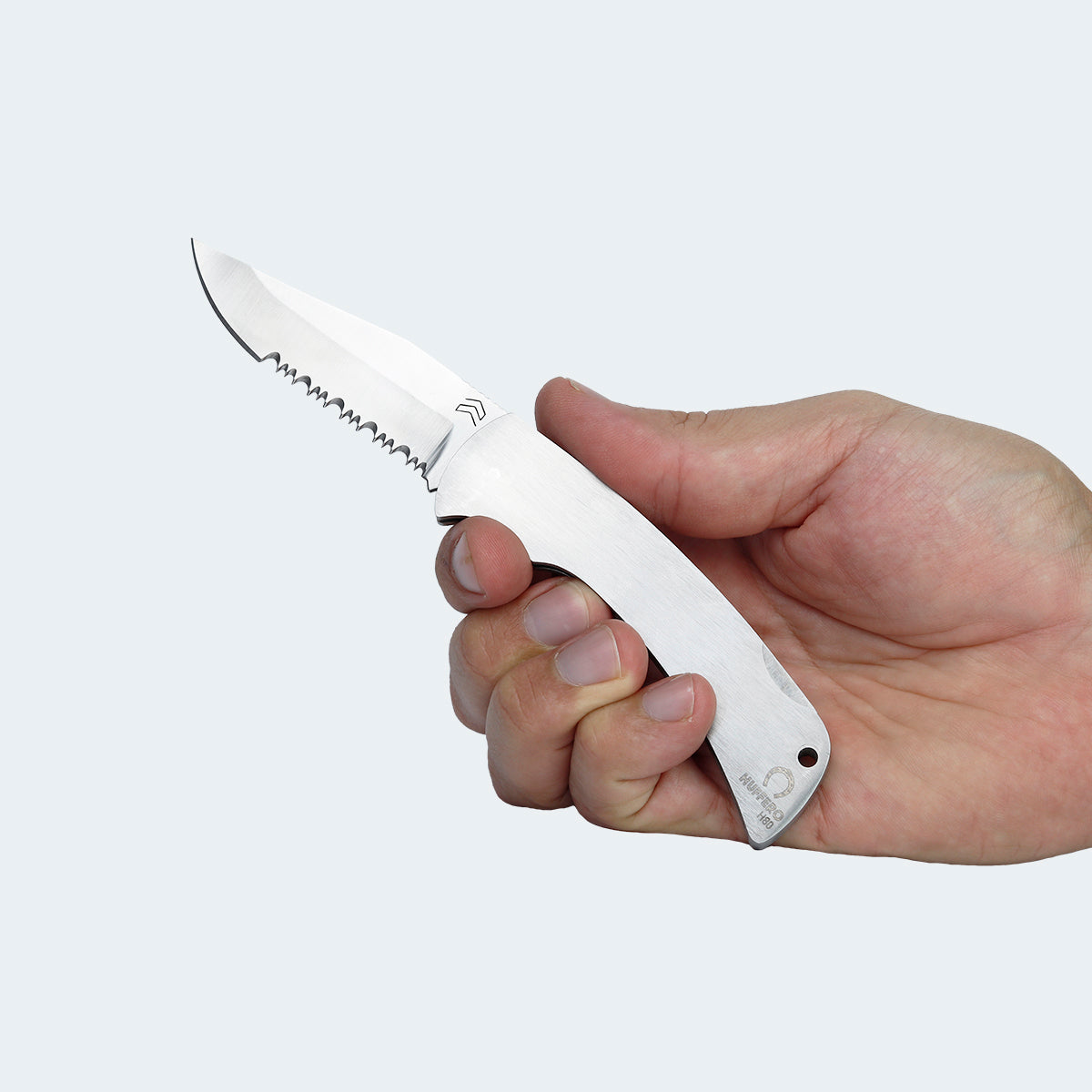 Cimo Huffero 80 Roping Stainless Steel Pocket Knife with Clip - H80R