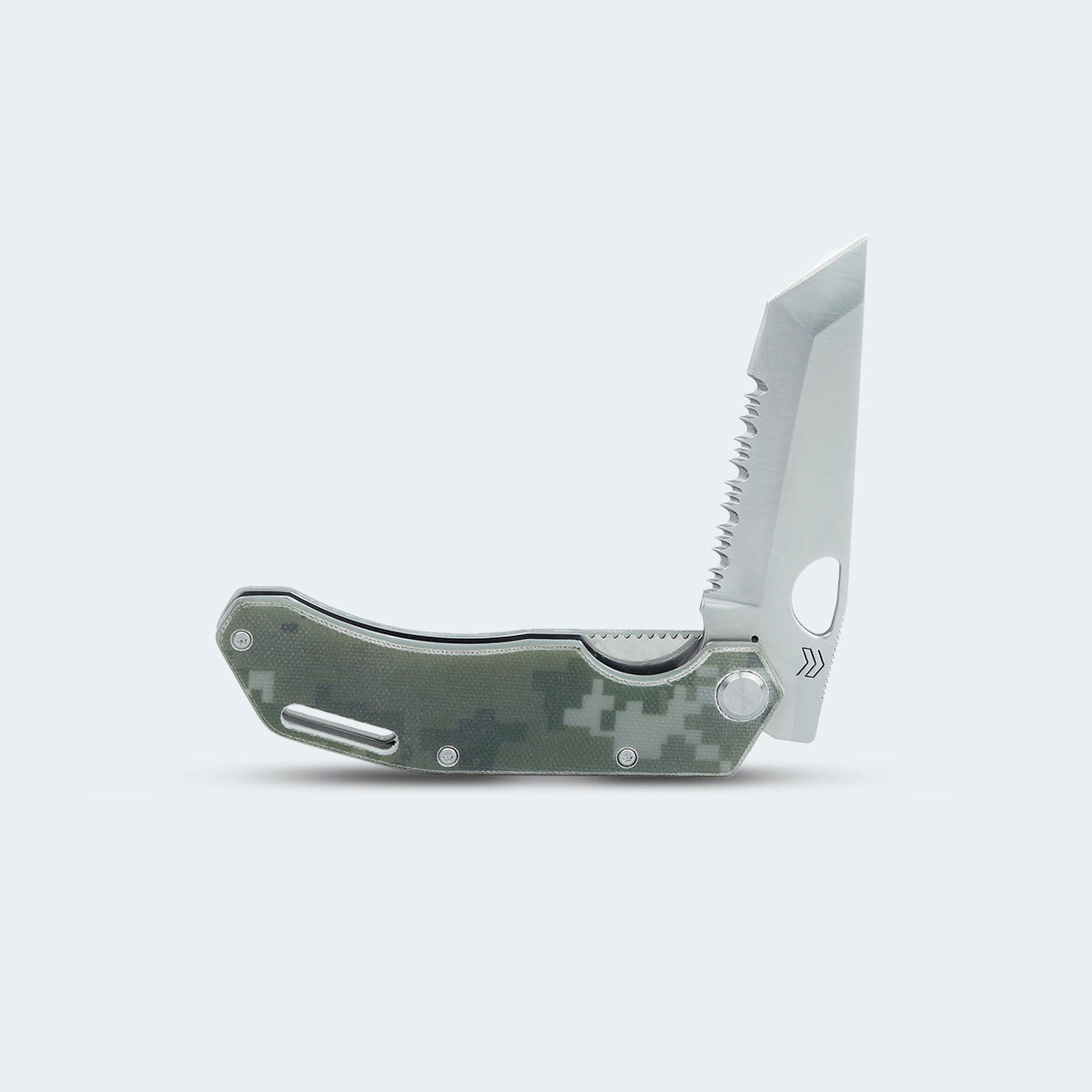 Cimo Komodo Tanto Roping Stainless Steel G10 Handle Pocket Knife with Clip - K85TR-G10