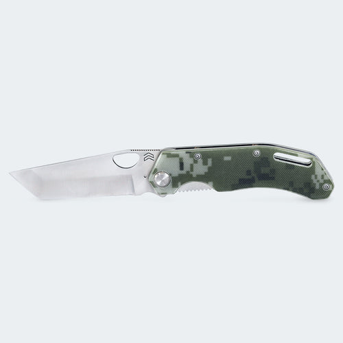 Cimo Komodo Tanto Stainless Steel Knife with G10 Handle and Clip - K85T-G10