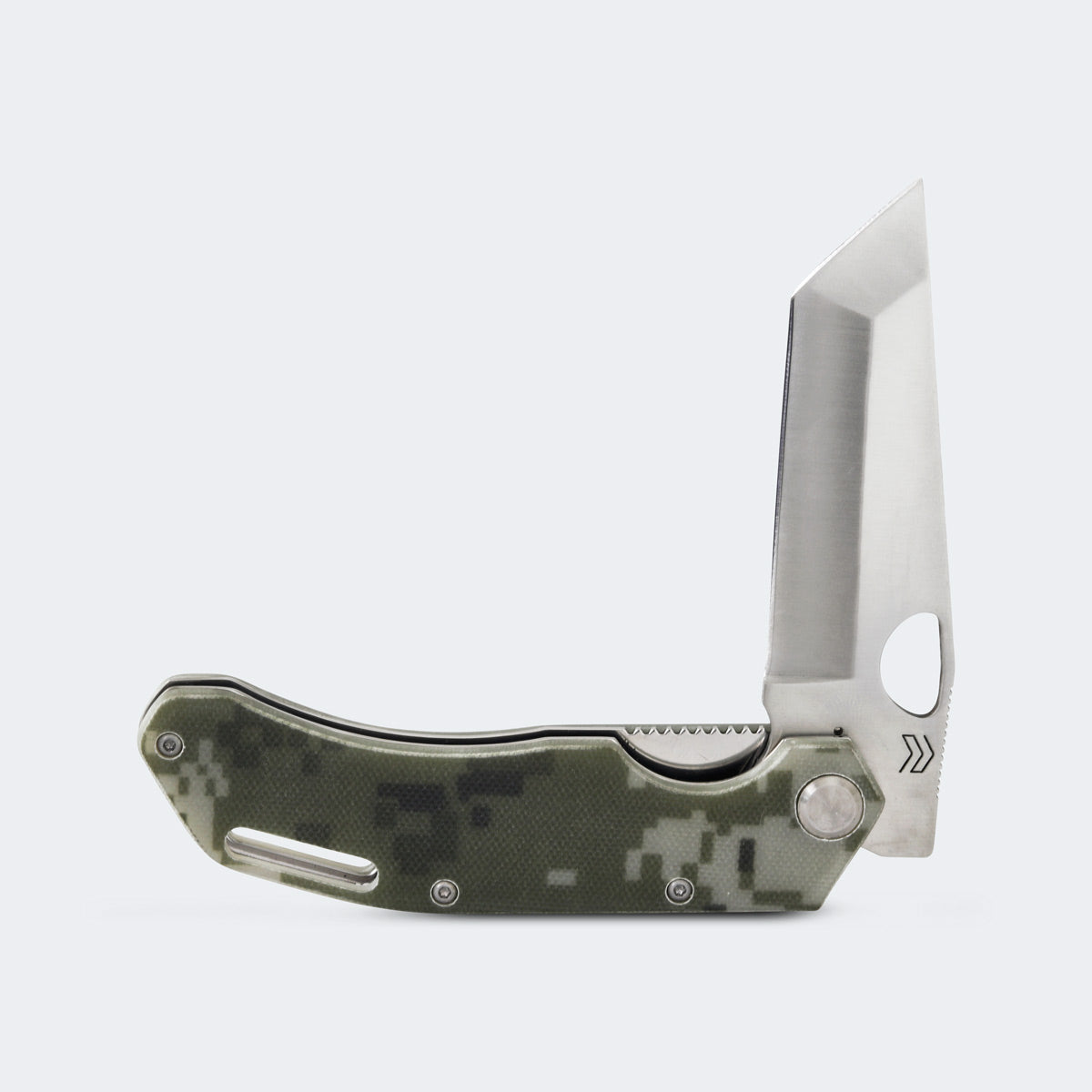 Cimo Komodo Tanto Stainless Steel Knife with G10 Handle and Clip - K85T-G10
