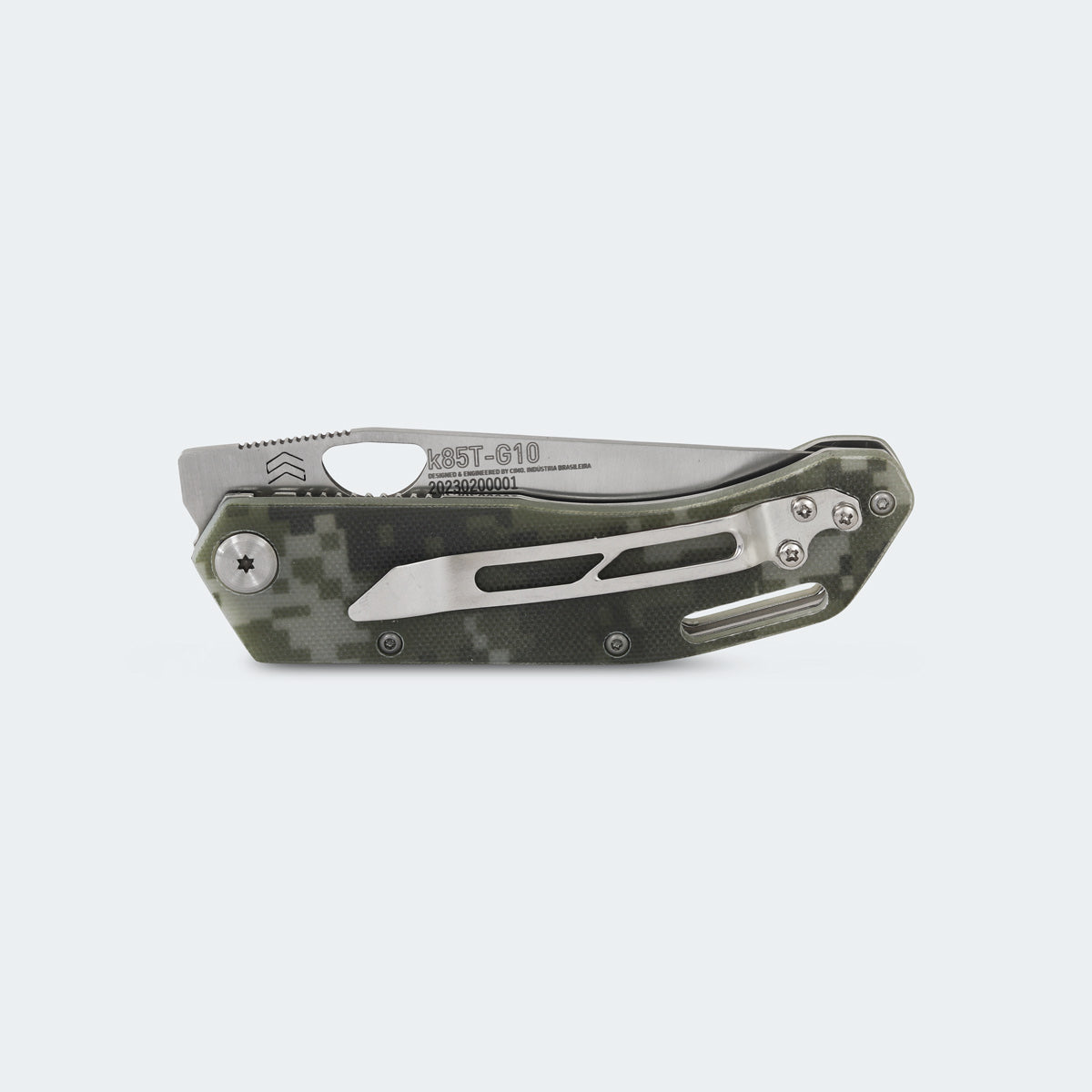 Cimo Komodo Tanto Stainless Steel Knife with G10 Handle and Clip - K85T-G10