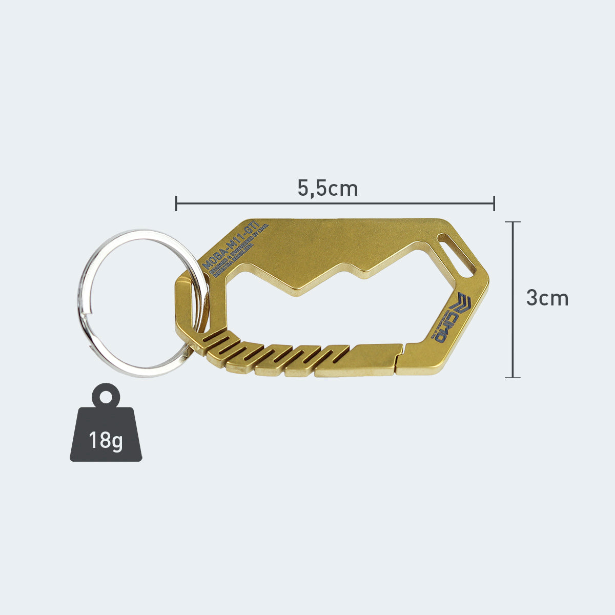Carabiner Holder Cimo Moba 11 Gold Titanium