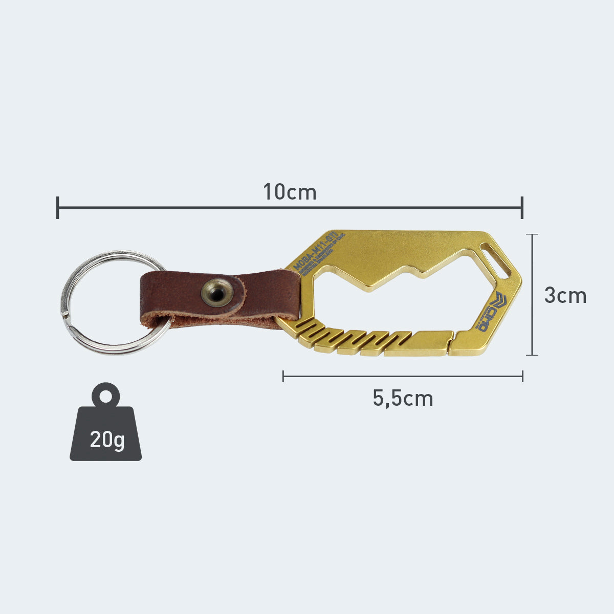 Carabiner Holder Cimo Moba 11 Gold Titanium