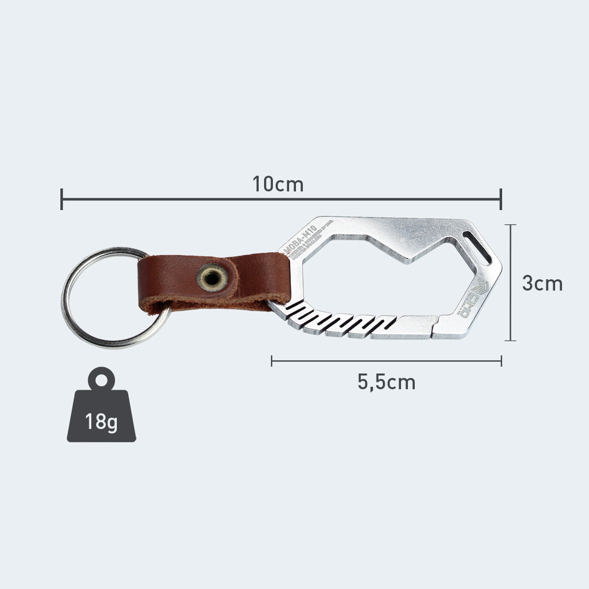 Carabiner Holder Cimo Moba 10 Stainless Steel