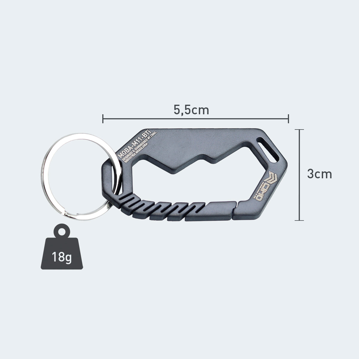 Carabiner Holder Cimo Moba 11 Black Titanium
