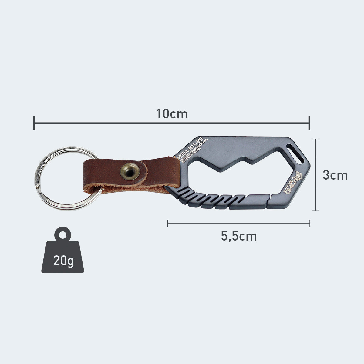 Carabiner Holder Cimo Moba 11 Black Titanium