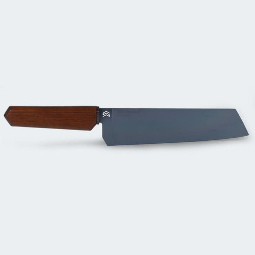 Cimo Oiti Santoku Knife 8” Black Titanium Wooden Handle with Case - 3003/8-BTI E