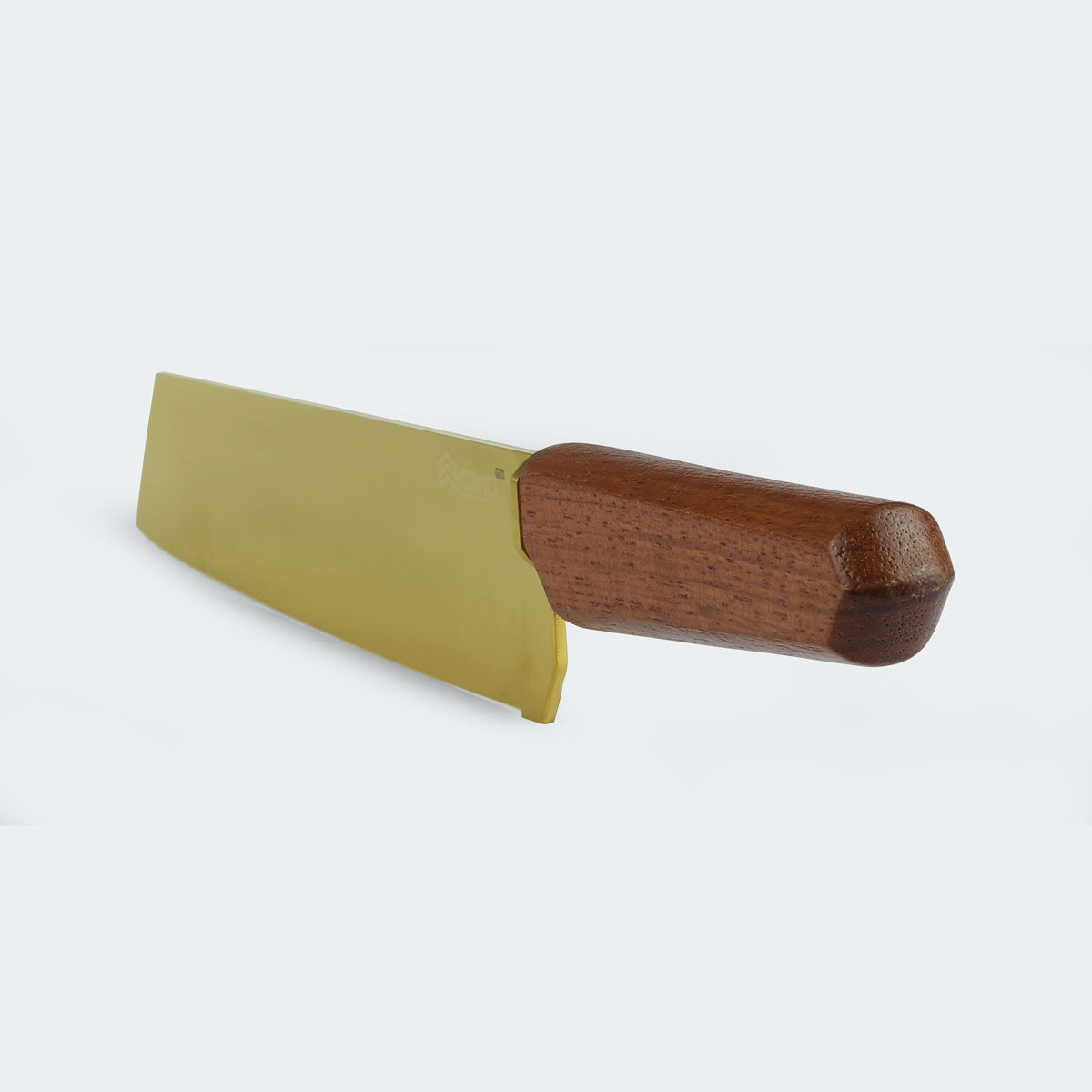 Cimo Oiti Santoku Knife 8” Gold Titanium Wood Handle with Case - 3003/8-GTI E