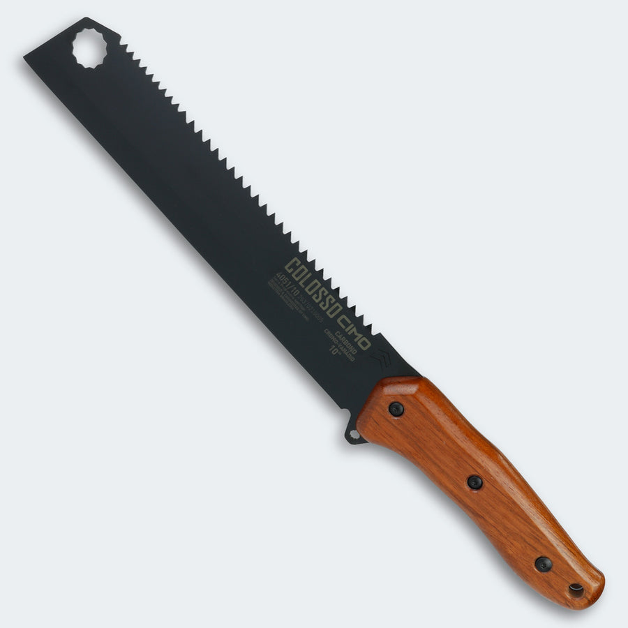 Cimo Colosso Machete with Saw, 10" Black, Wooden Handle - 4051/10 MAD-PT