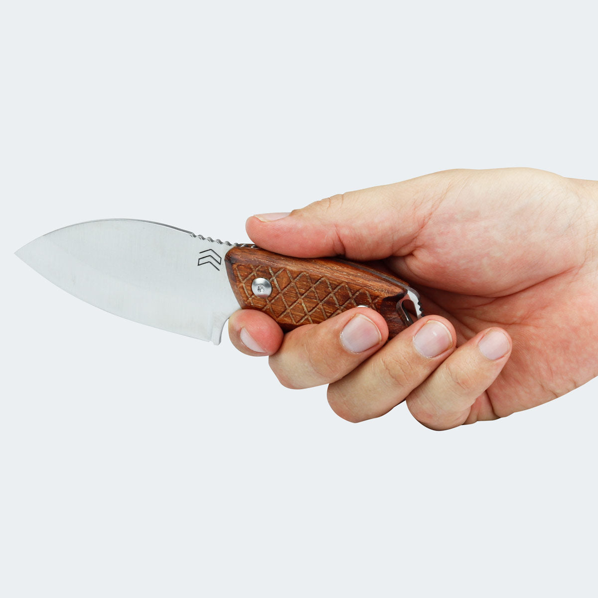 Cimo Braba II Stainless Steel Knife with Wooden Handle and Sheath - BR289-MAD