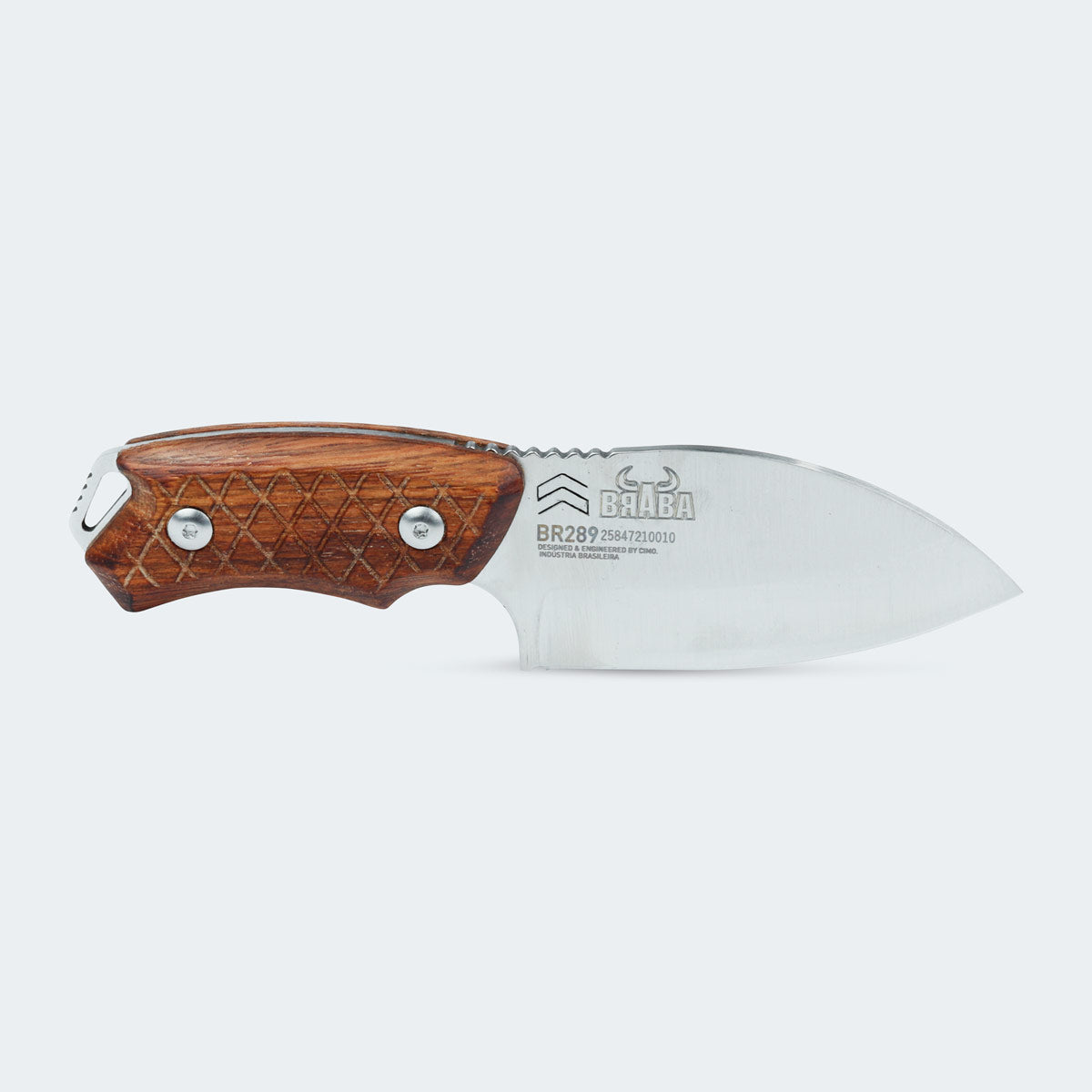 Cimo Braba II Stainless Steel Knife with Wooden Handle and Sheath - BR289-MAD