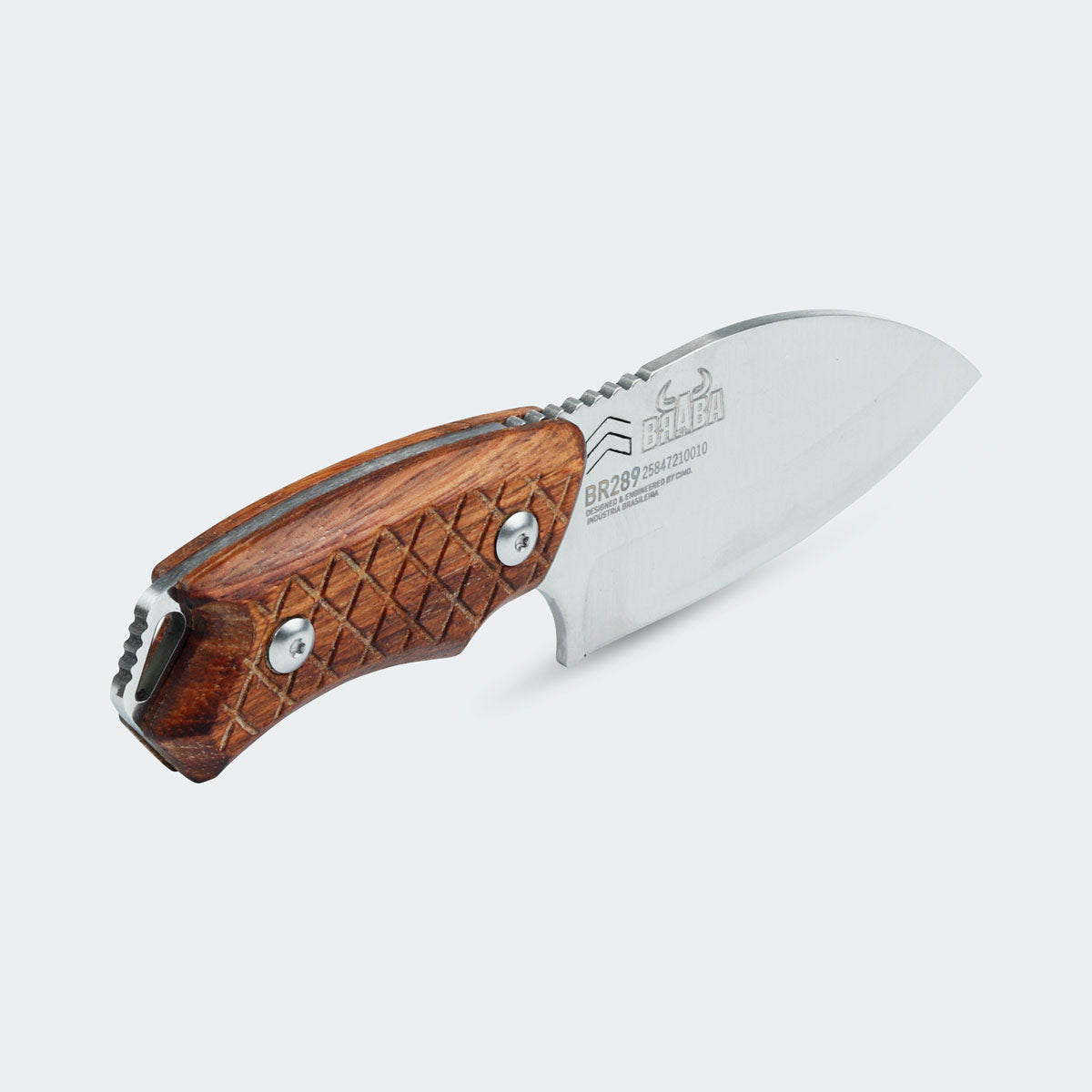 Cimo Braba II Stainless Steel Knife with Wooden Handle and Sheath - BR289-MAD