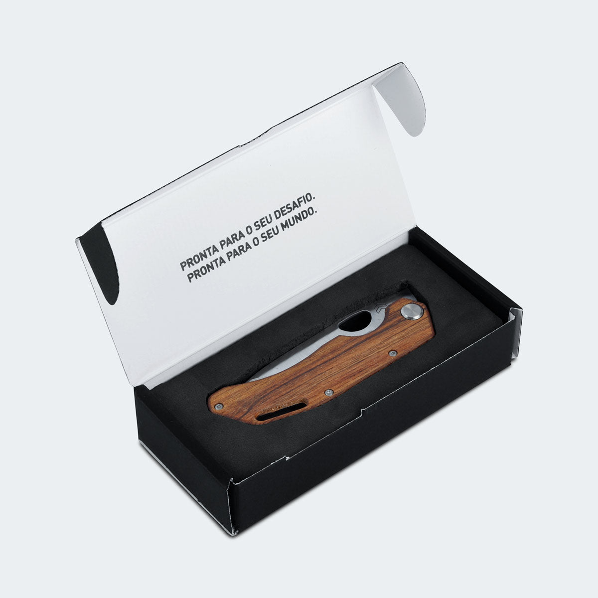 Cimo Brown Horse Cleaver Stainless Steel Wood Handle Knife with Clip - BH85C