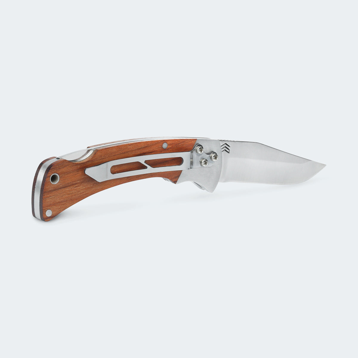 Cimo Huffero 80 Stainless Steel Pocket Knife with Wooden Handle and Clip - H80-MAD