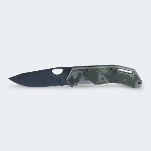 Cimo Komodo Black Titanium G10 Handle Folding Knife with Clip - K85-G10-BTI