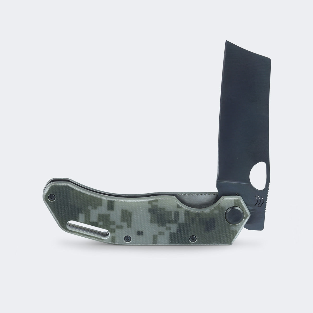 Cimo Komodo Cleaver Black Titanium G10 Handle with Clip - K85C-G10-BTI